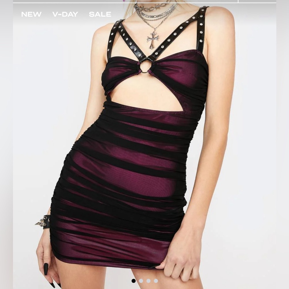 XXL HOROSCOPEZ MYSTERY ALIVE MESH MINI DRESS